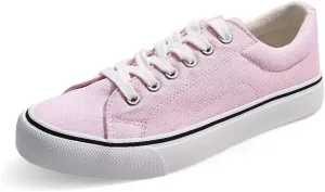 JUDIS Women's Lace Up Low Top Canvas Shoes Fashion Casual Sneakers