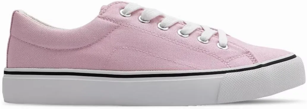 JUDIS Women's Lace Up Low Top Canvas Shoes Fashion Casual Sneakers
