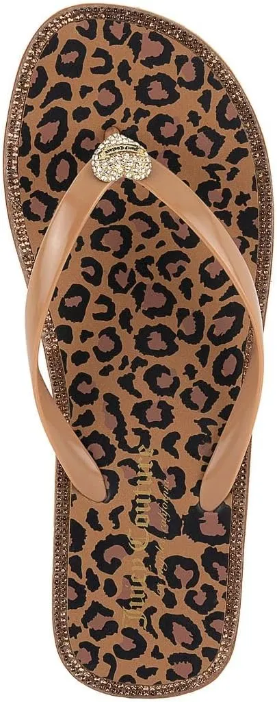 Juicy Couture Women's Flip Flops – Lightweight Beach Sandals, Casual Shower & Pool Slides