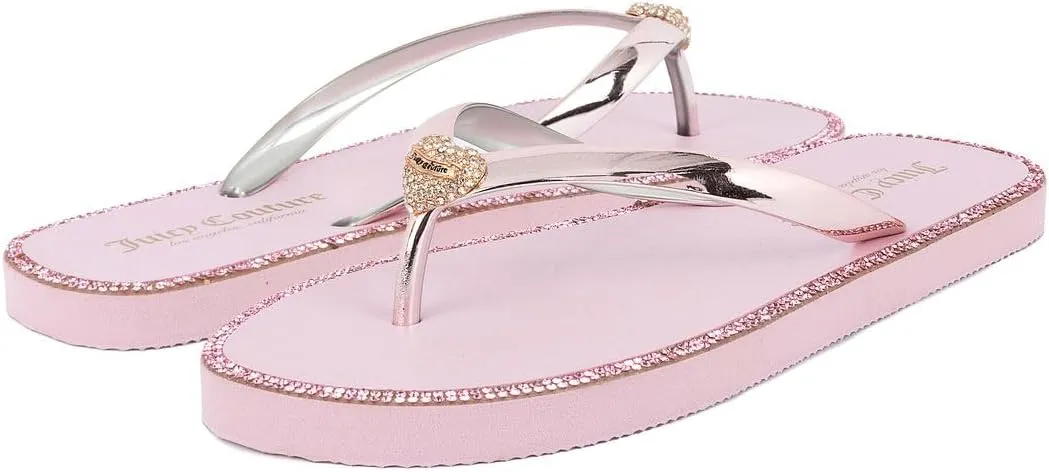 Juicy Couture Women's Flip Flops – Lightweight Beach Sandals, Casual Shower & Pool Slides