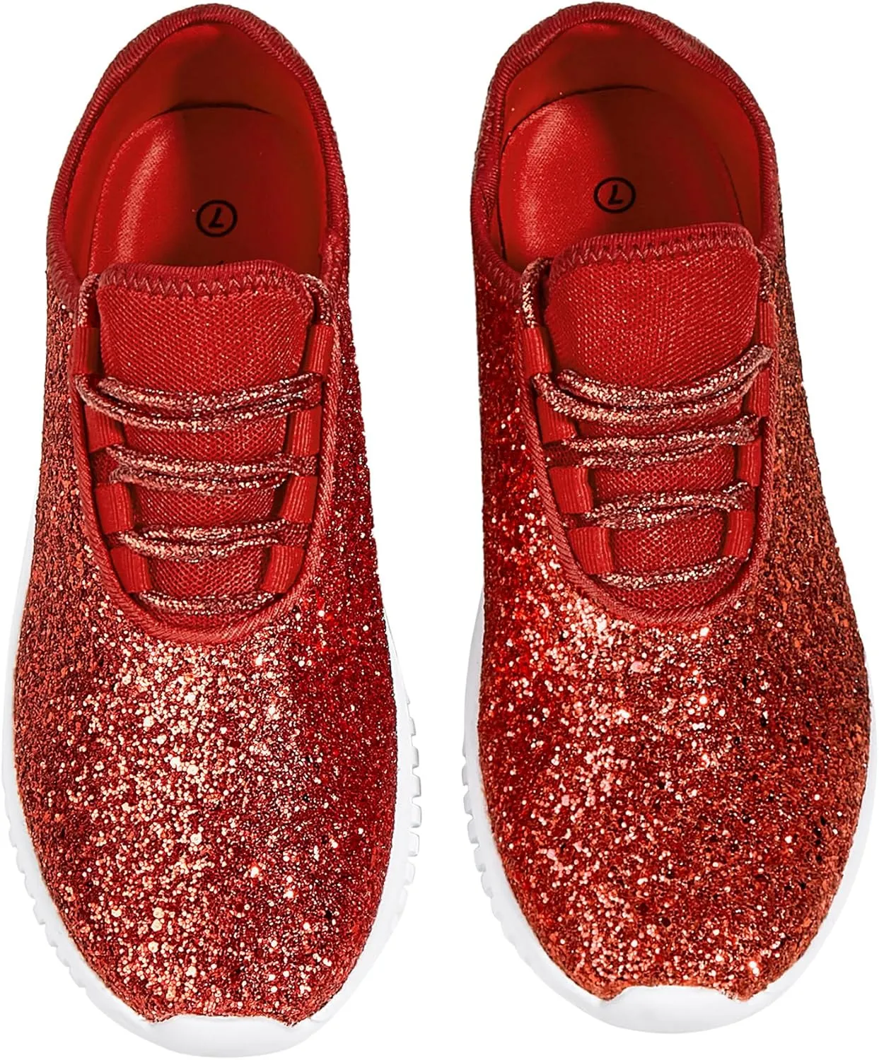K KIP WOK Fashion Glitter Sneakers for Womens Silp On Running Shoes Lightweigt Tennis Walking Sneakers
