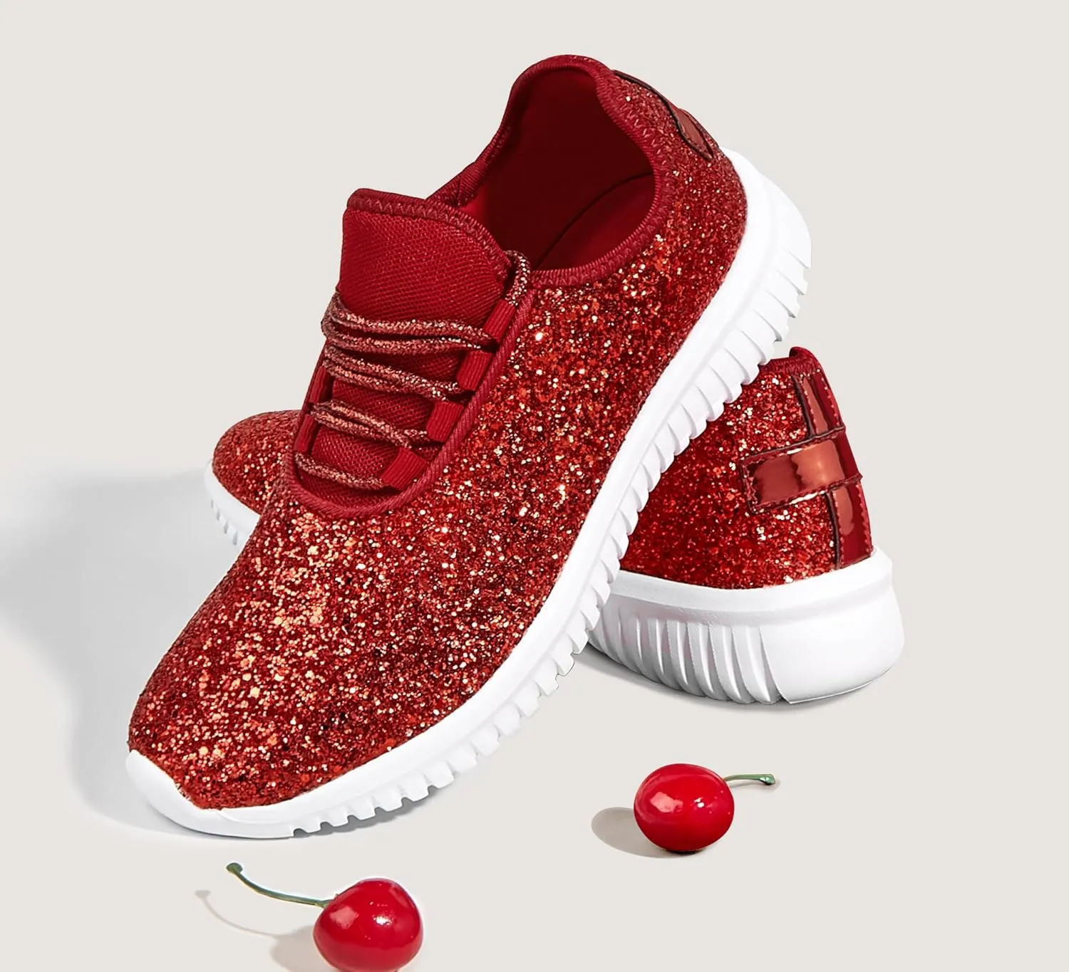 K KIP WOK Fashion Glitter Sneakers for Womens Silp On Running Shoes Lightweigt Tennis Walking Sneakers