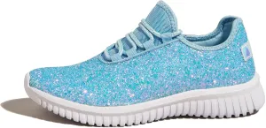 K KIP WOK Fashion Glitter Sneakers for Womens Silp On Running Shoes Lightweigt Tennis Walking Sneakers