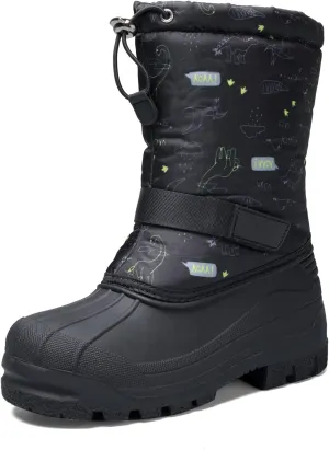 K KomForme Snow Boots for Boys & Girls Warm Waterproof Slip Resistant Winter Shoes (Toddler/Little Kid/Big Kid)