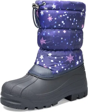 K KomForme Snow Boots for Boys & Girls Warm Waterproof Slip Resistant Winter Shoes (Toddler/Little Kid/Big Kid)