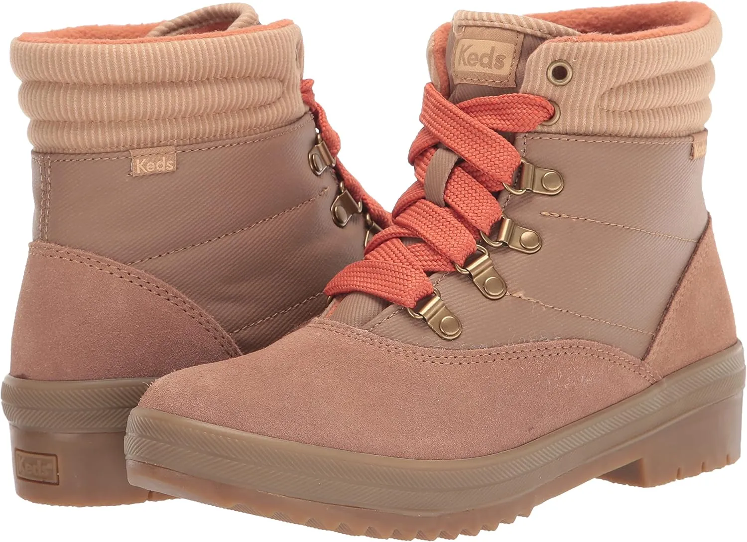 Keds Women's Camp Boot Suede Spalash Twill Velvet Rain