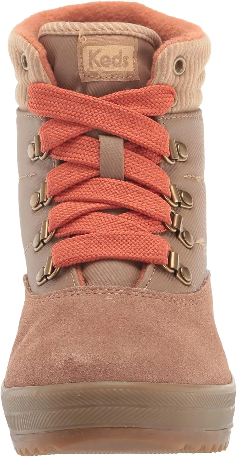 Keds Women's Camp Boot Suede Spalash Twill Velvet Rain