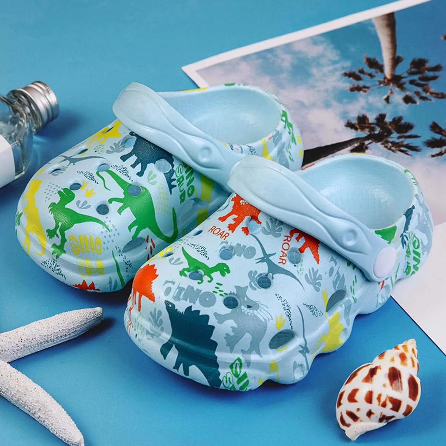 Kid Garden Clogs Slip On Shoes Boys Girls Sandals Cute Cartoon Water Shower Slippers