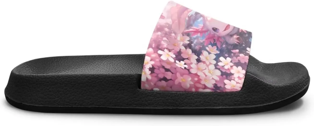 Kid Girls Slides Sandals For Kid Child Slippers Lightweight Non-slip Open Toe Comfy Shower Beach Funny Slide Sandals