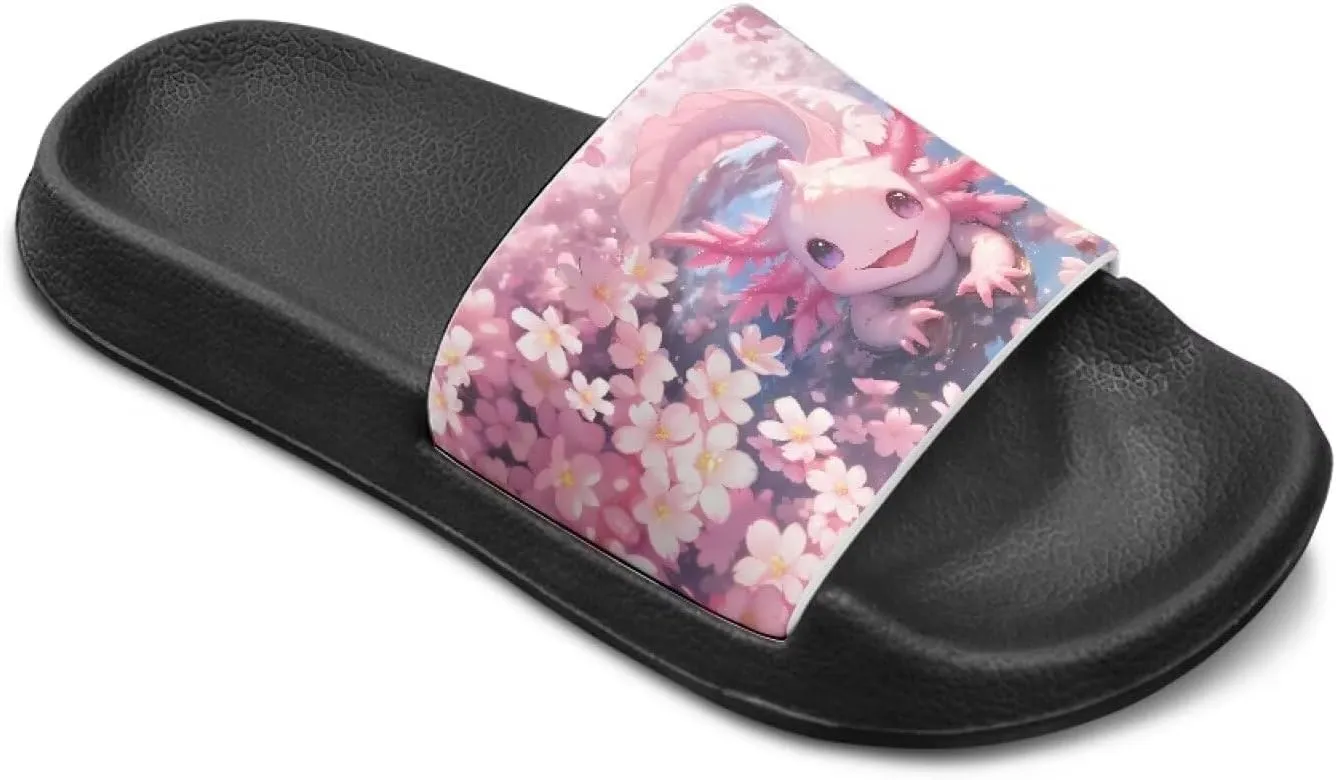 Kid Girls Slides Sandals For Kid Child Slippers Lightweight Non-slip Open Toe Comfy Shower Beach Funny Slide Sandals