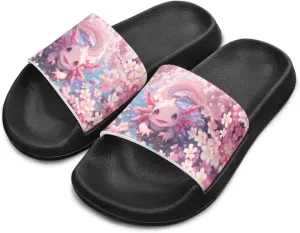 Kid Girls Slides Sandals For Kid Child Slippers Lightweight Non-slip Open Toe Comfy Shower Beach Funny Slide Sandals