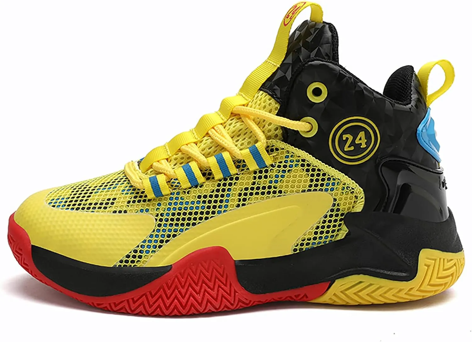 Kids Basketball Shoes Boys Cushion Sneakers Non-Slip Outdoor Sports Shoes Comfortable Girls Lightweight Breathable Walking Running Shoes Tennis Sneakers