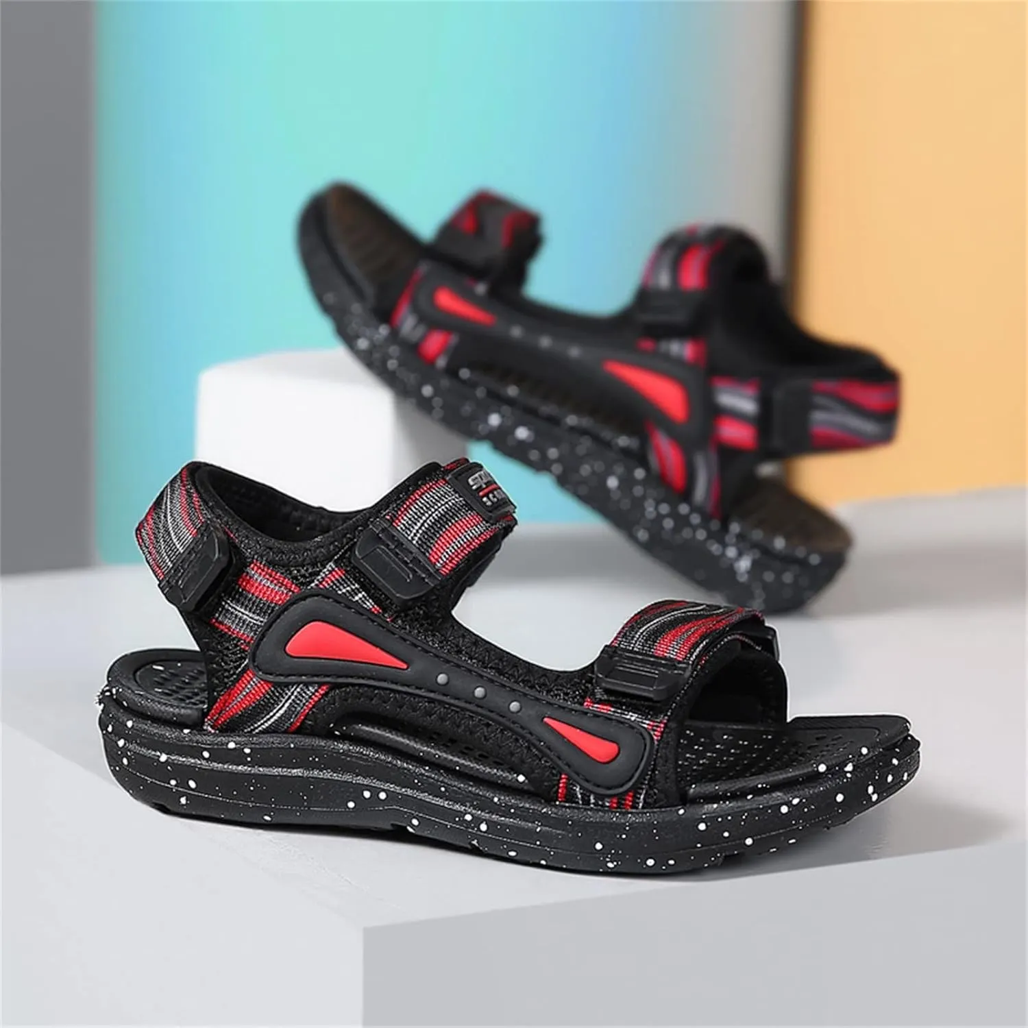 Kids Boys Summer Sports Sandals Outdoor Hiking Beach Open Toe Lightweight Breathable Non Slip Casual Walking Shoes