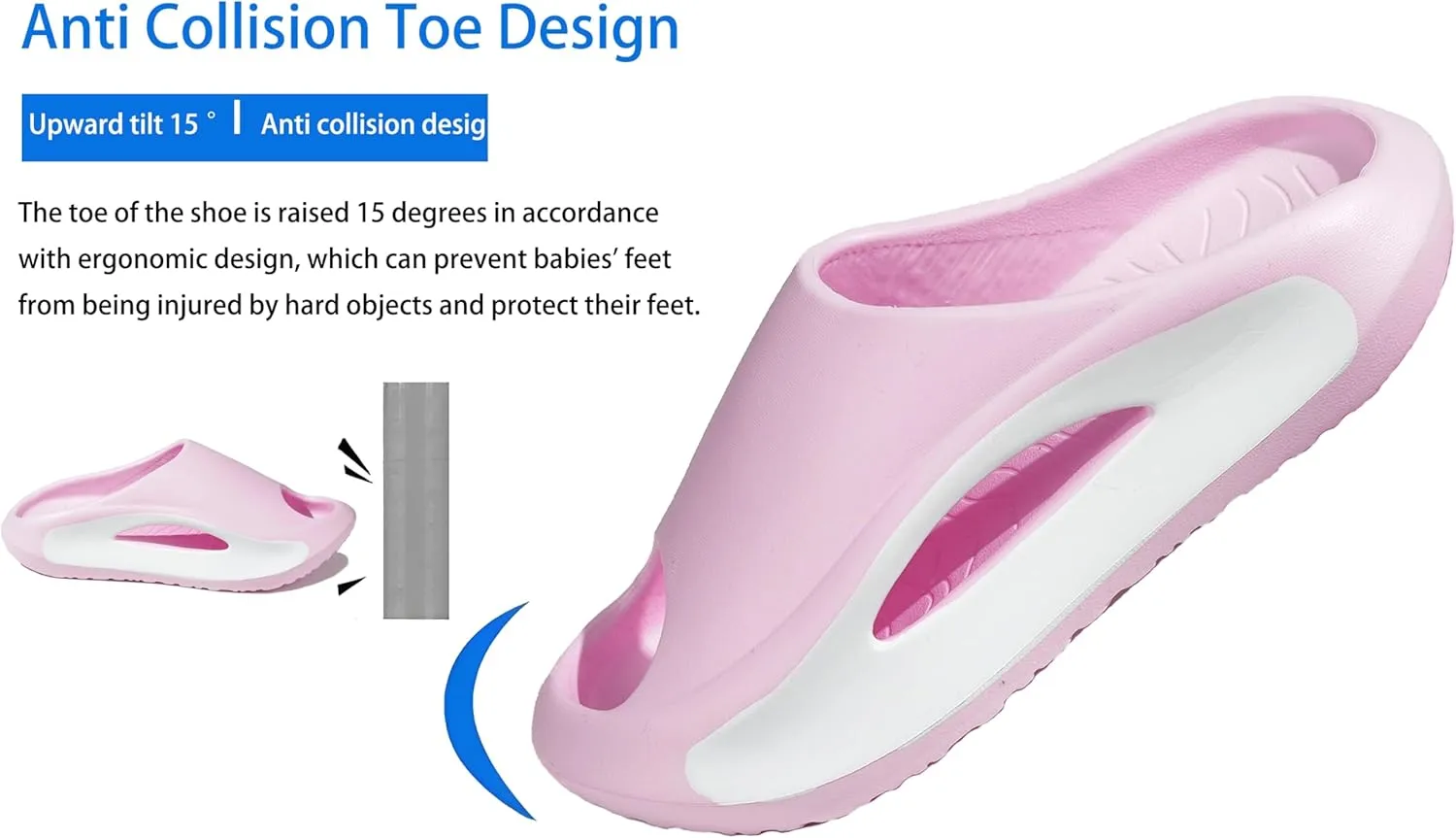 Kids Cloud Slides Boys Girls Comfy Pillow Slippers Summer Beach Sandals Non-Slip Thick Sole Slippers for Indoor Outdoor