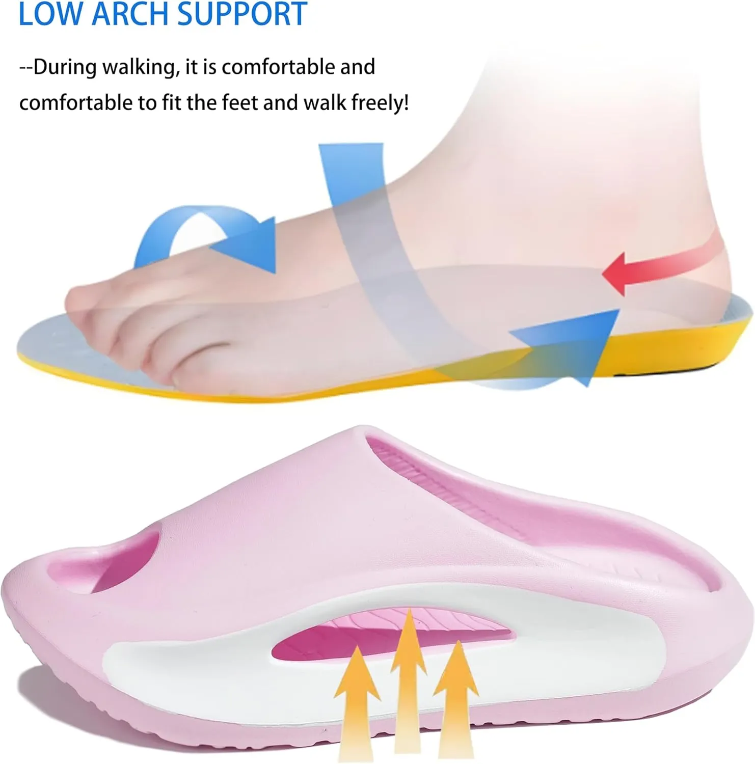 Kids Cloud Slides Boys Girls Comfy Pillow Slippers Summer Beach Sandals Non-Slip Thick Sole Slippers for Indoor Outdoor
