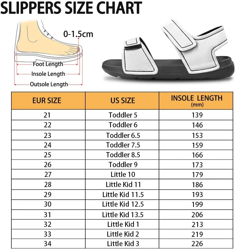 Kids Double Buckle Sandals Fashion Lightweight Non Slip Slides Shoe with Arch Support for Toddler Little Kids Black Sole