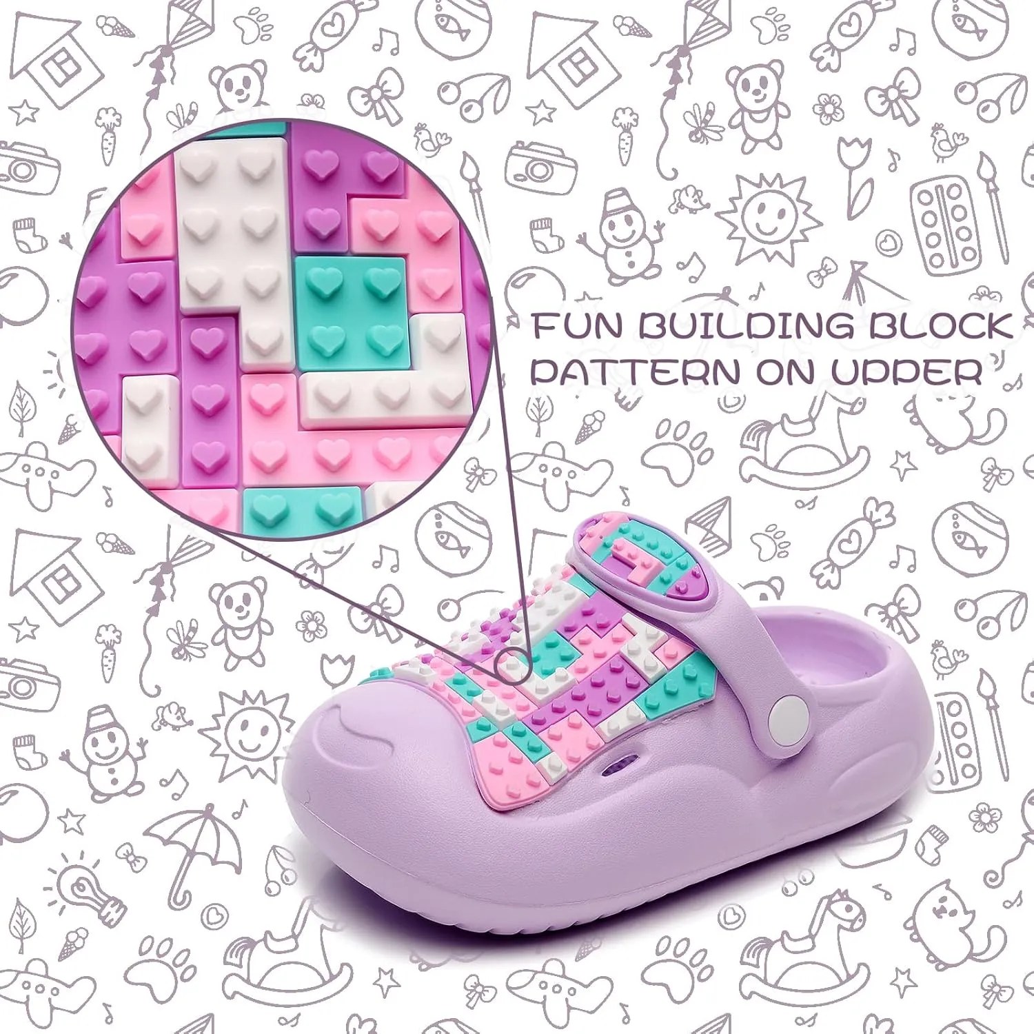 Kids Girls Boys Clogs Garden Shoes Slides Sandals Children Water Shower Beach Pool Slippers Indoor Outdoor Non-Slip Sole