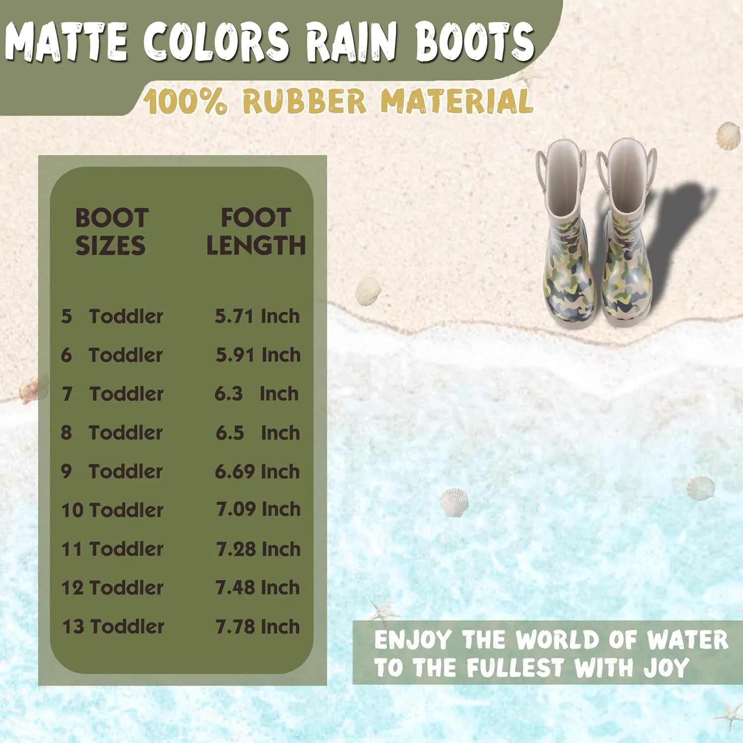 Kids Rain Boots with Cotton Lining, Rubber Construction, Prints for Comfort and Style