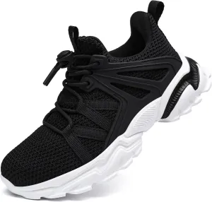 Kids Running Shoes for Boys Girls Sneakers, Kids Tennis Shoes Lightweight Breathable Athletic School Students Casual