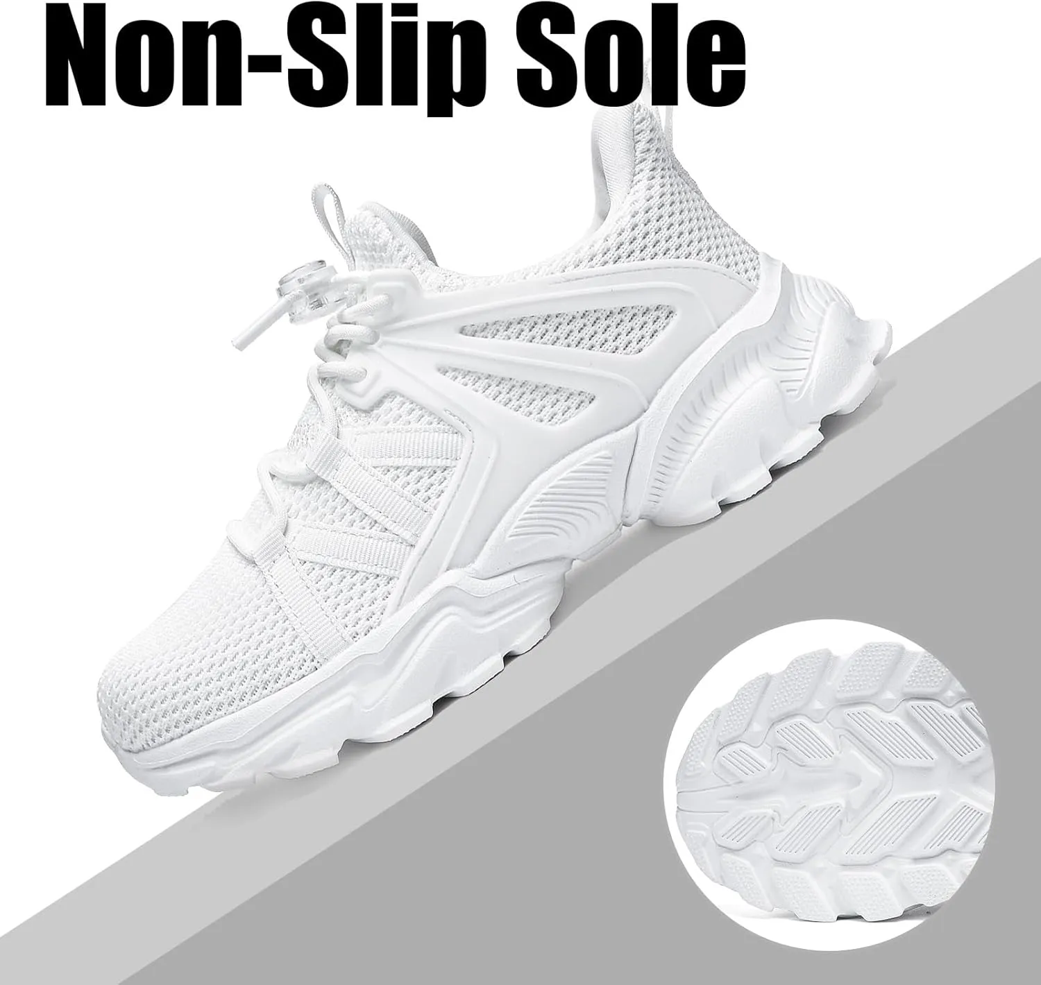 Kids Running Shoes for Boys Girls Sneakers, Kids Tennis Shoes Lightweight Breathable Athletic School Students Casual