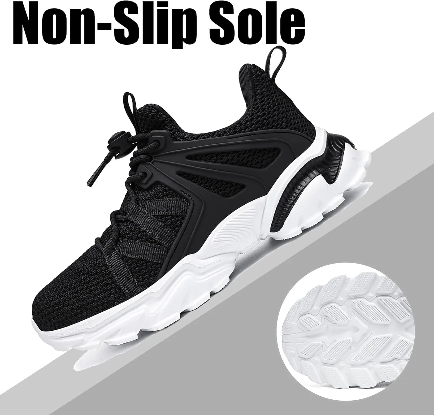 Kids Running Shoes for Boys Girls Sneakers, Kids Tennis Shoes Lightweight Breathable Athletic School Students Casual