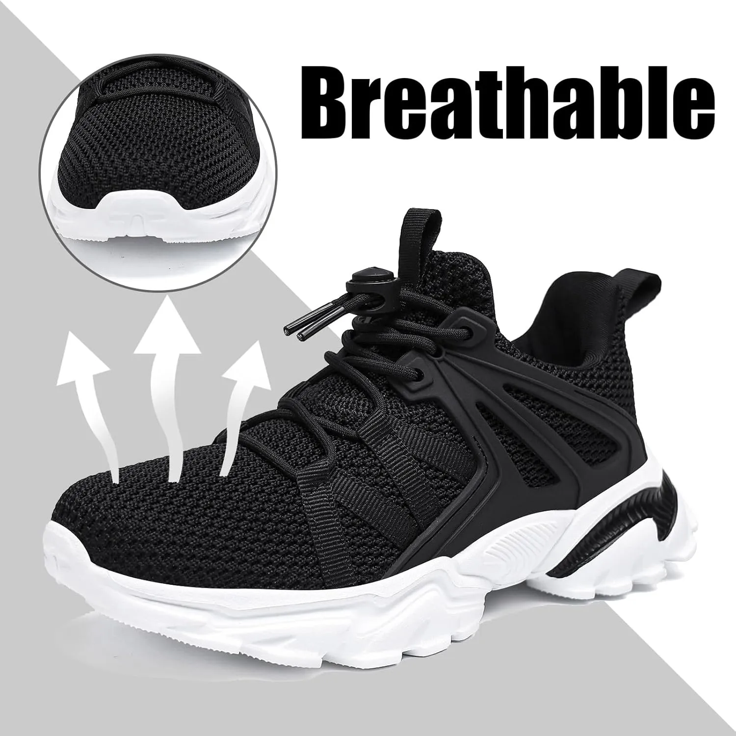 Kids Running Shoes for Boys Girls Sneakers, Kids Tennis Shoes Lightweight Breathable Athletic School Students Casual