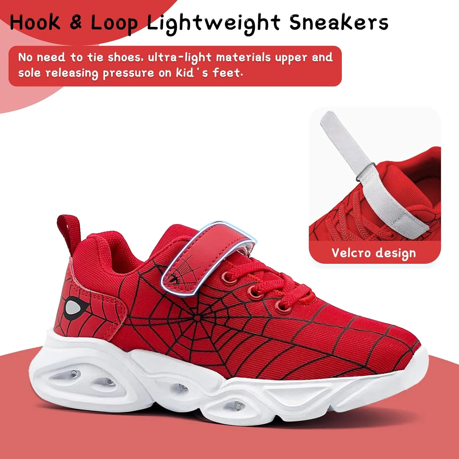 Kids Shoes Toddler Boys Girls Athletic Running Sports Sneakers Non-Slip Lightweight Sneakers Unisex Luminous Sneakers for Toddler/Little Kid