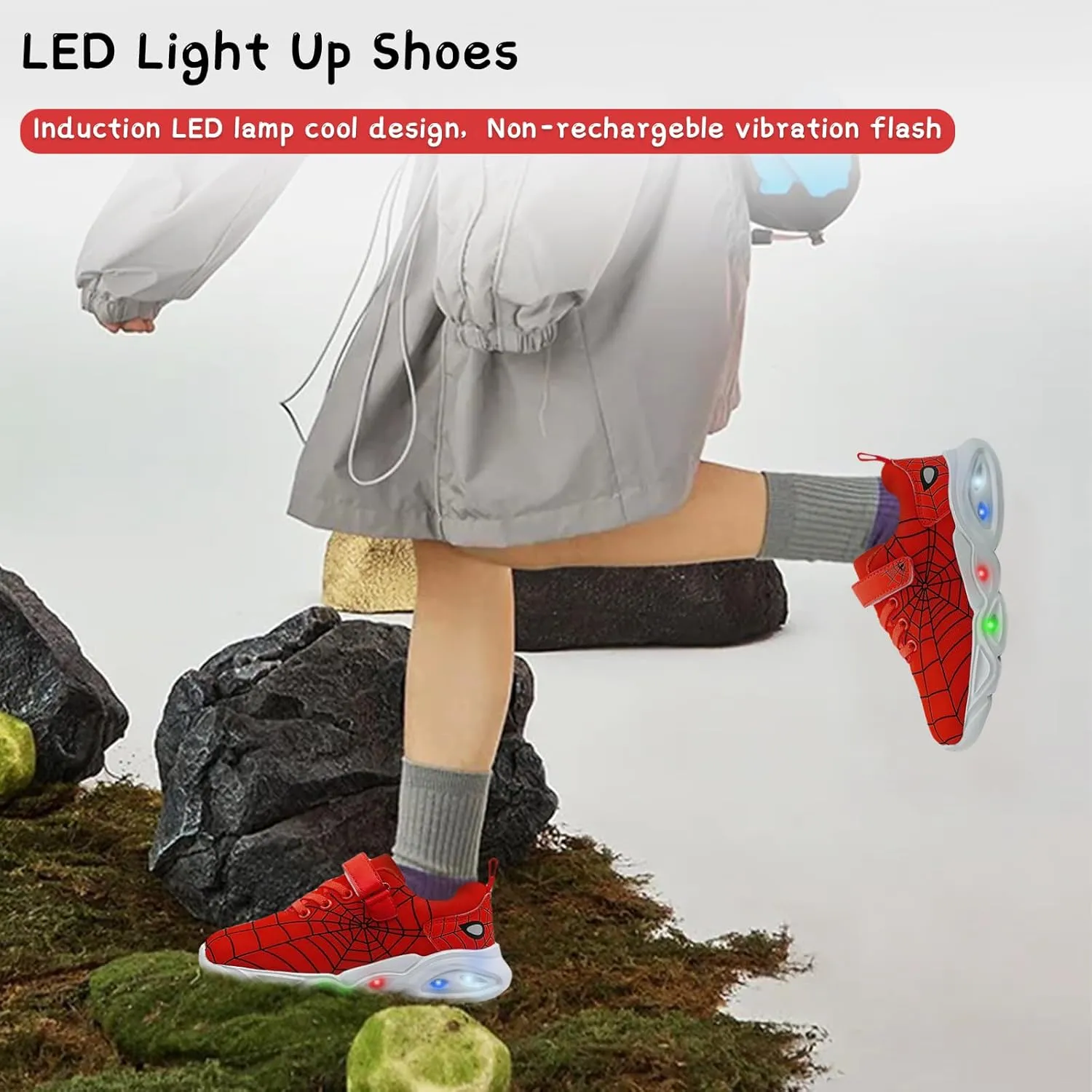 Kids Shoes Toddler Boys Girls Athletic Running Sports Sneakers Non-Slip Lightweight Sneakers Unisex Luminous Sneakers for Toddler/Little Kid