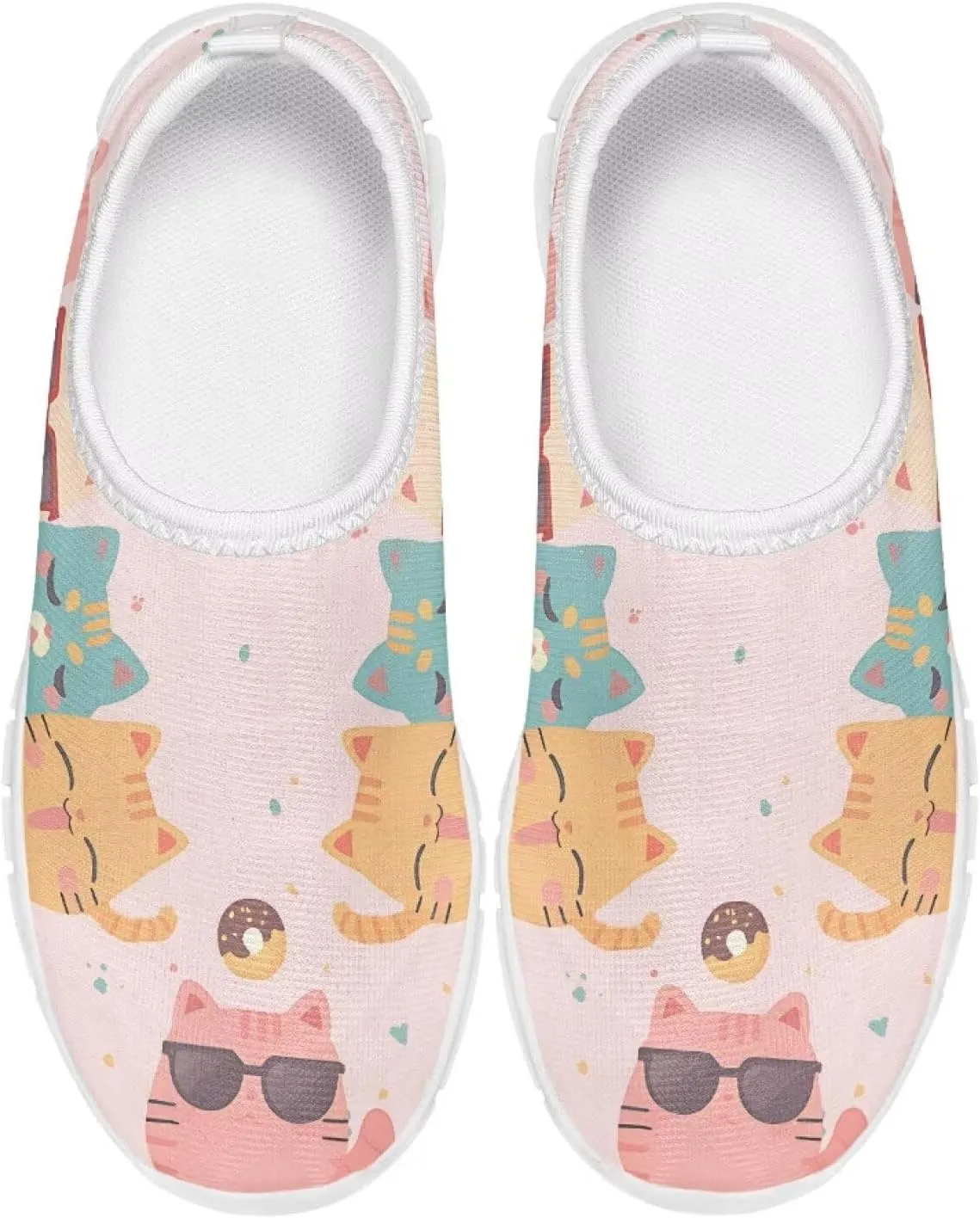Kids' Slip On Shoes for Girls wirh Dog Print - Lightweight Anti-Slip Slip-On, for School Camping Outing
