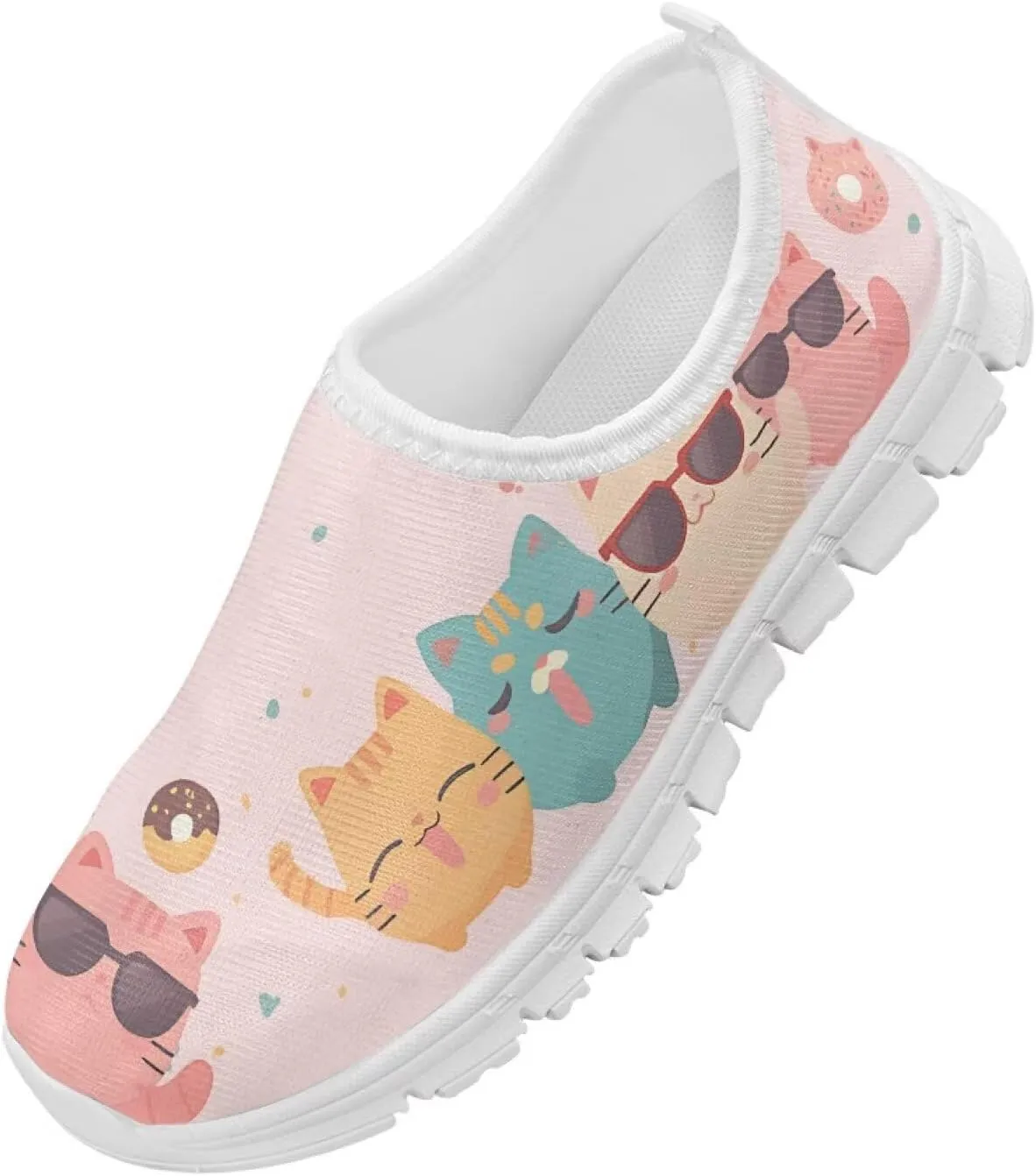 Kids' Slip On Shoes for Girls wirh Dog Print - Lightweight Anti-Slip Slip-On, for School Camping Outing