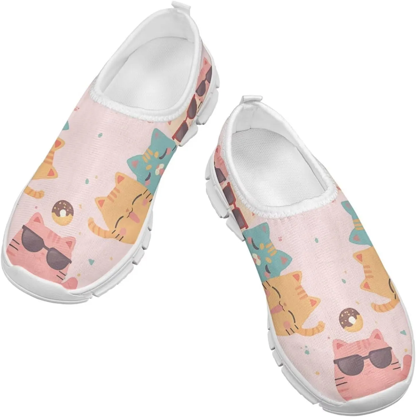 Kids' Slip On Shoes for Girls wirh Dog Print - Lightweight Anti-Slip Slip-On, for School Camping Outing