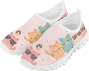 Kids' Slip On Shoes for Girls wirh Dog Print - Lightweight Anti-Slip Slip-On, for School Camping Outing