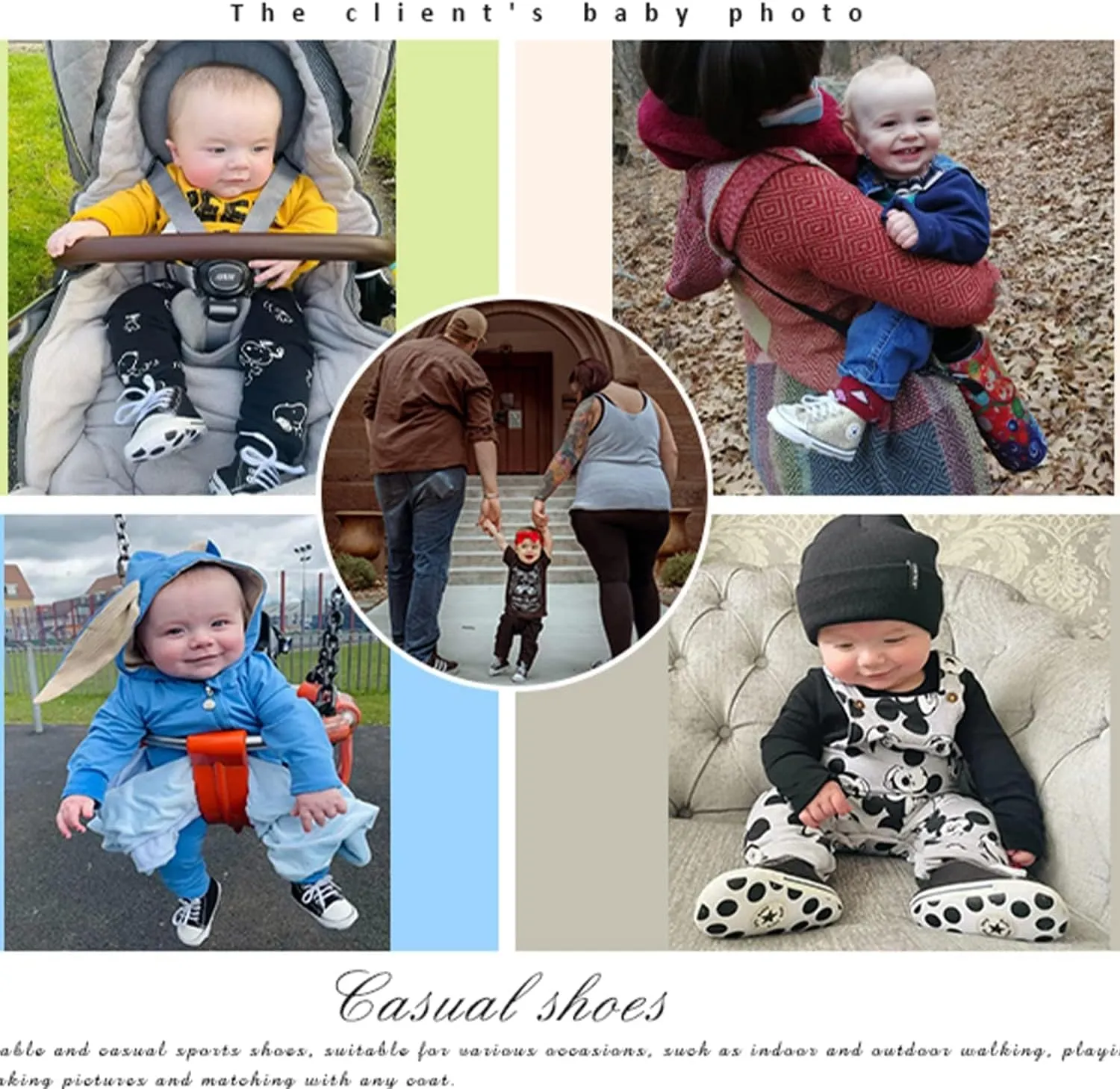 KIDSUN Unisex Baby Boys Girls High Top Sneaker Soft Anti-Slip Sole Newborn Infant First Walkers Canvas Denim Shoes