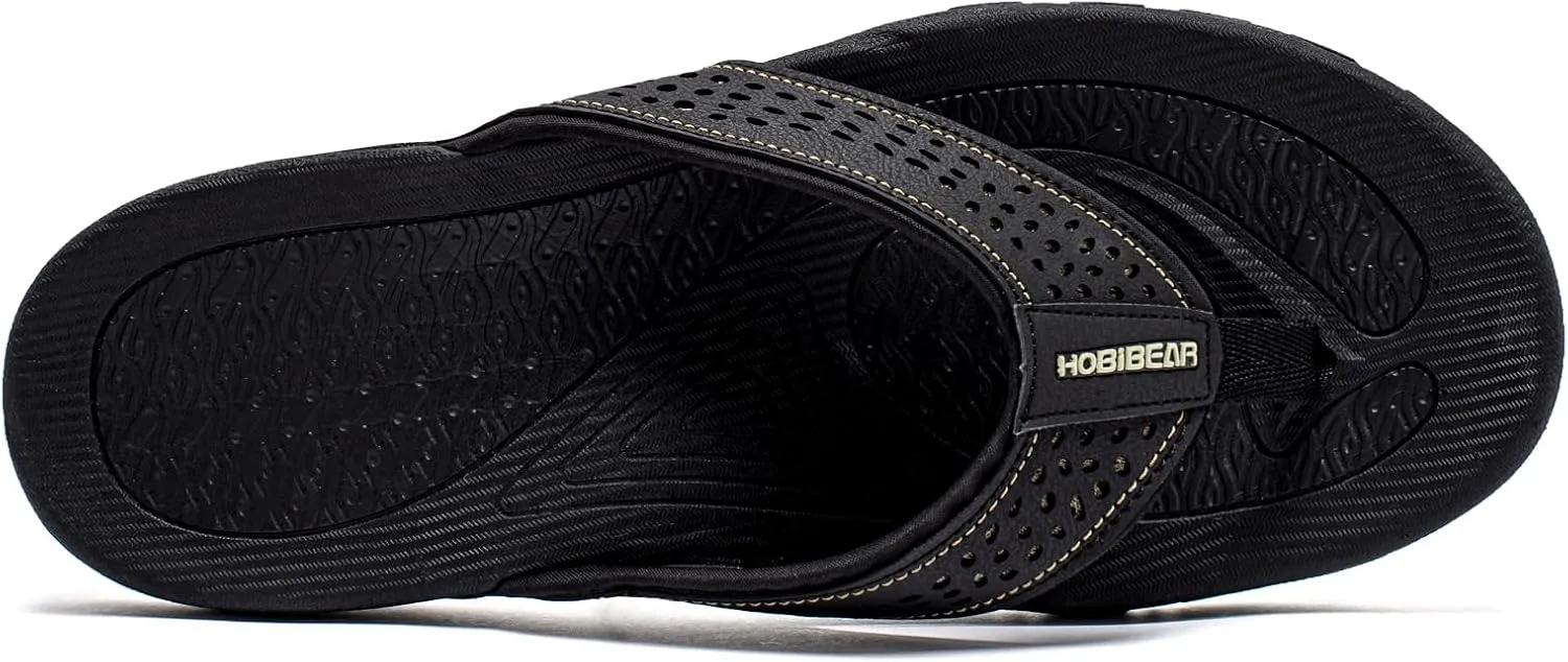 KIIU Mens Thong Sandals Indoor and Outdoor Beach Flip Flop