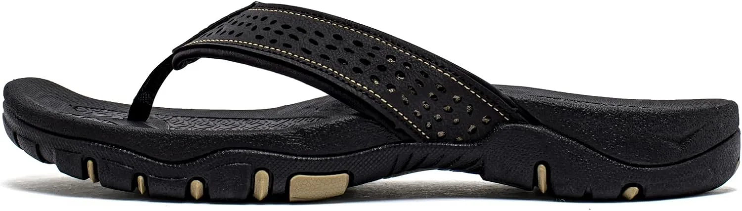 KIIU Mens Thong Sandals Indoor and Outdoor Beach Flip Flop