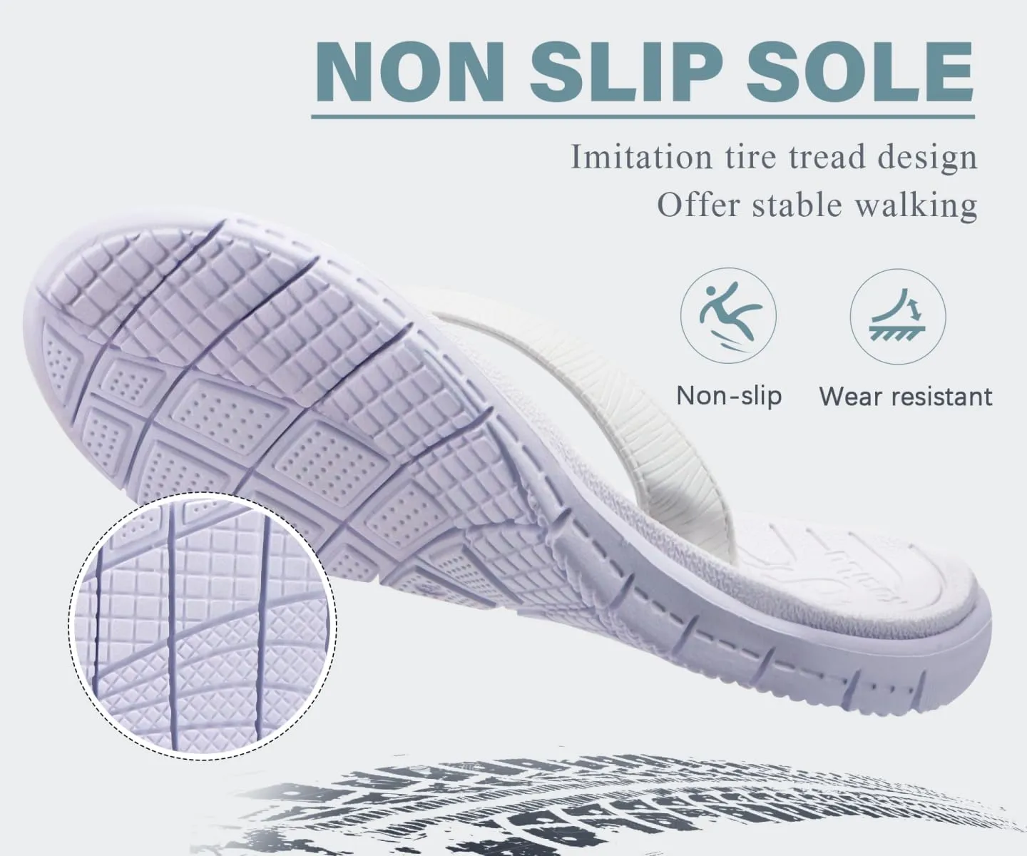 KuaiLu Comfortable Flip Flops for Women with Arch Support Summer Beach Walking Thong Sandals Slip On Indoor Outdoor