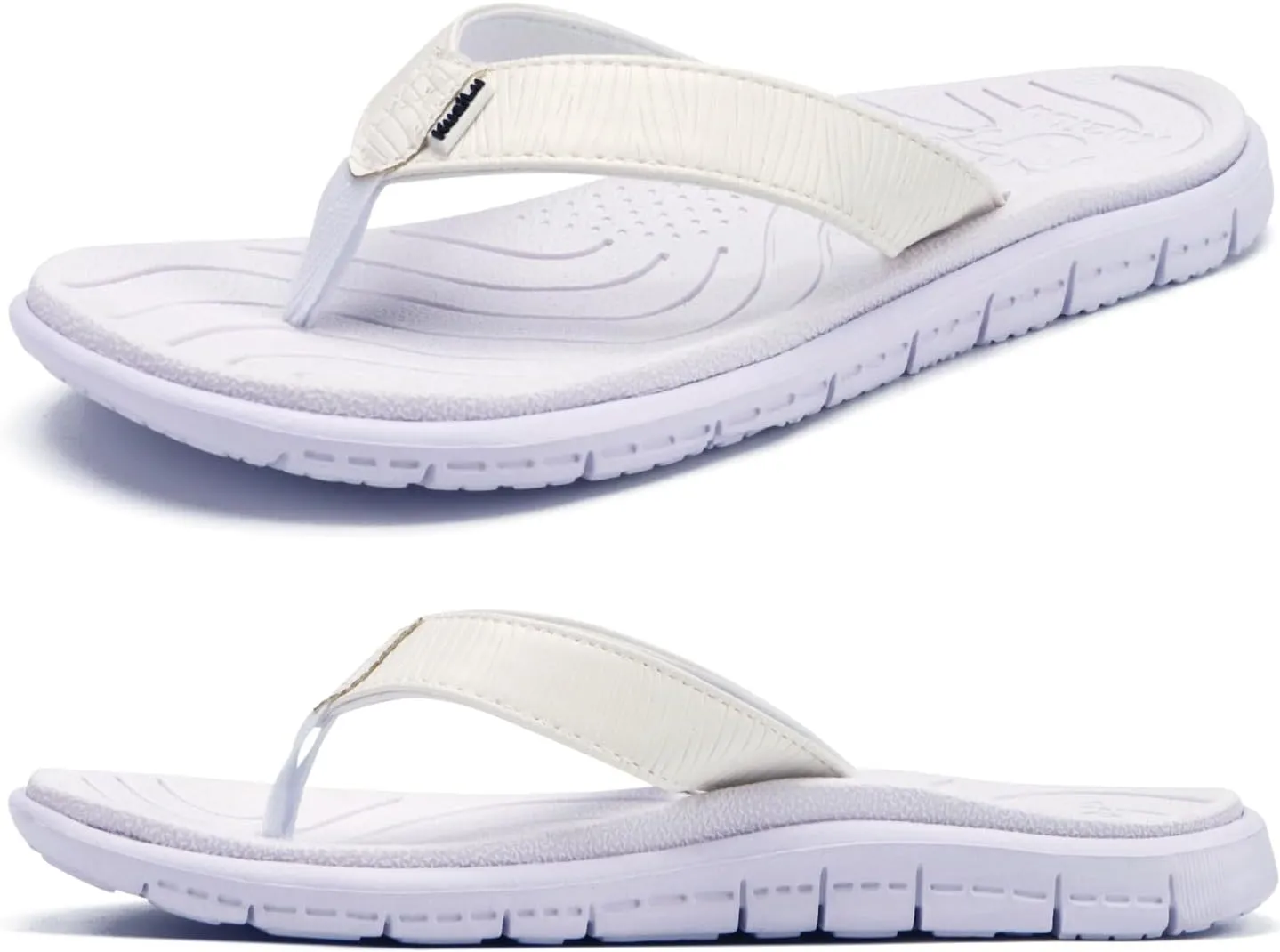 KuaiLu Comfortable Flip Flops for Women with Arch Support Summer Beach Walking Thong Sandals Slip On Indoor Outdoor