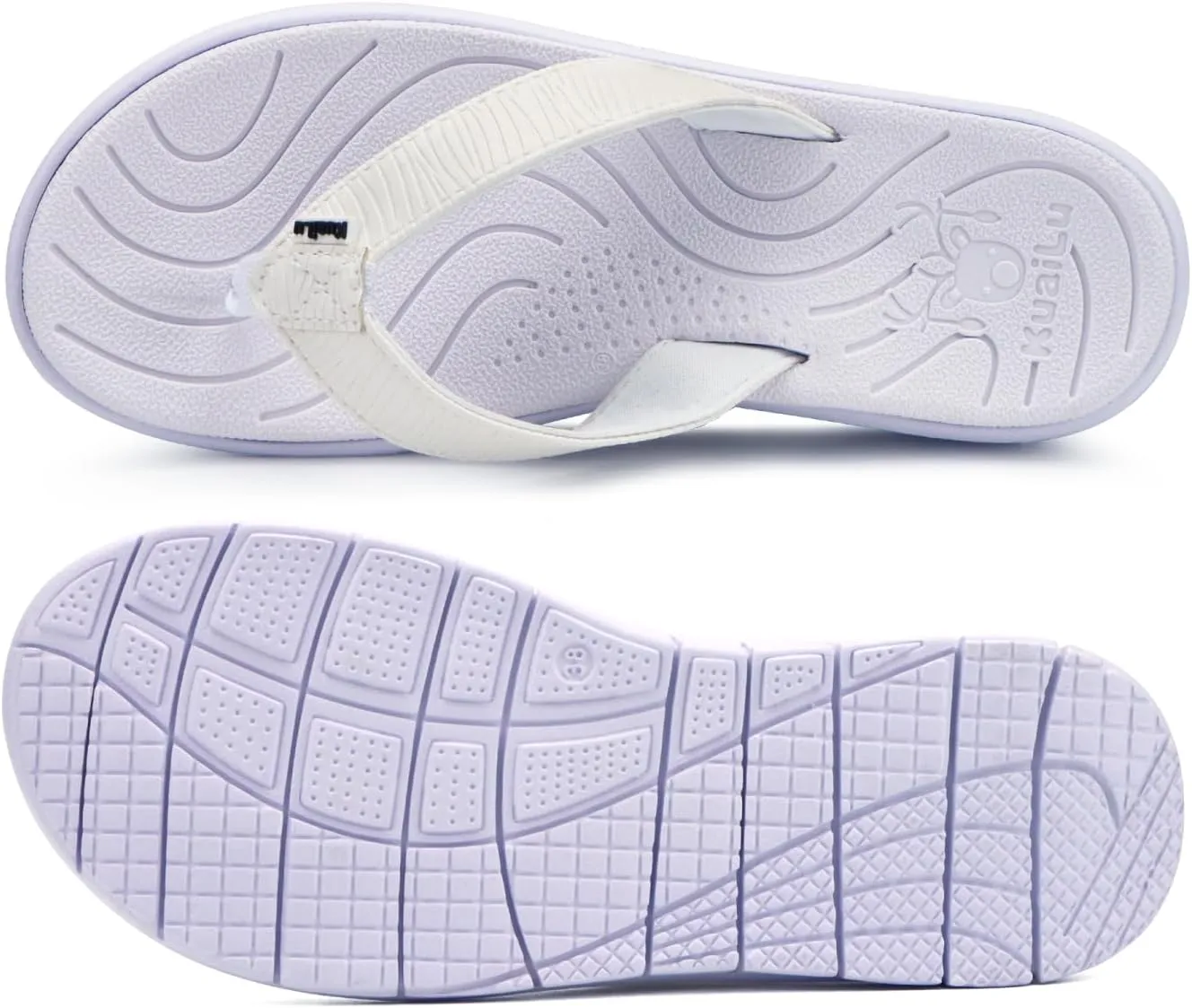 KuaiLu Comfortable Flip Flops for Women with Arch Support Summer Beach Walking Thong Sandals Slip On Indoor Outdoor