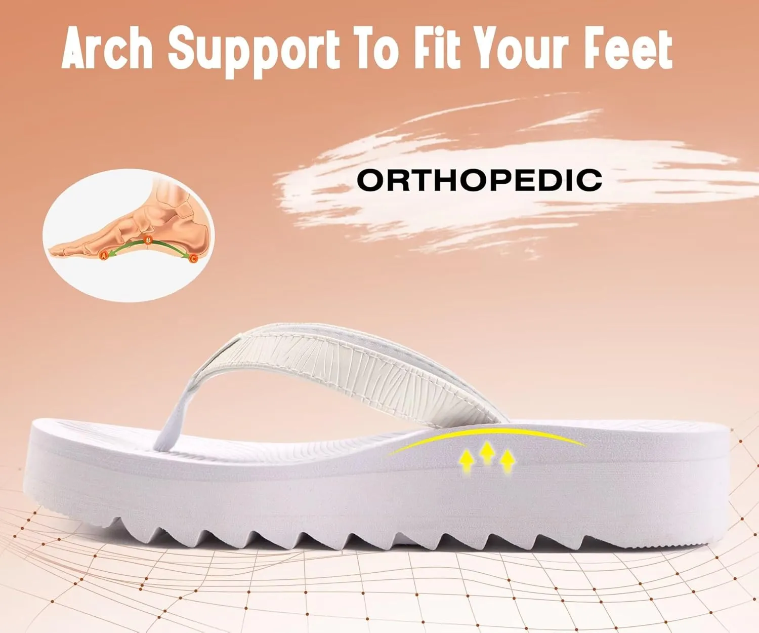 KuaiLu Women’s Flip Flops Ladies Yoga Mat Platform Thong Sandals Dressy Womans Lightweight Summer Slip On Beach Flip Flop Sandles, Soft Cushion Footbed, Arch Support