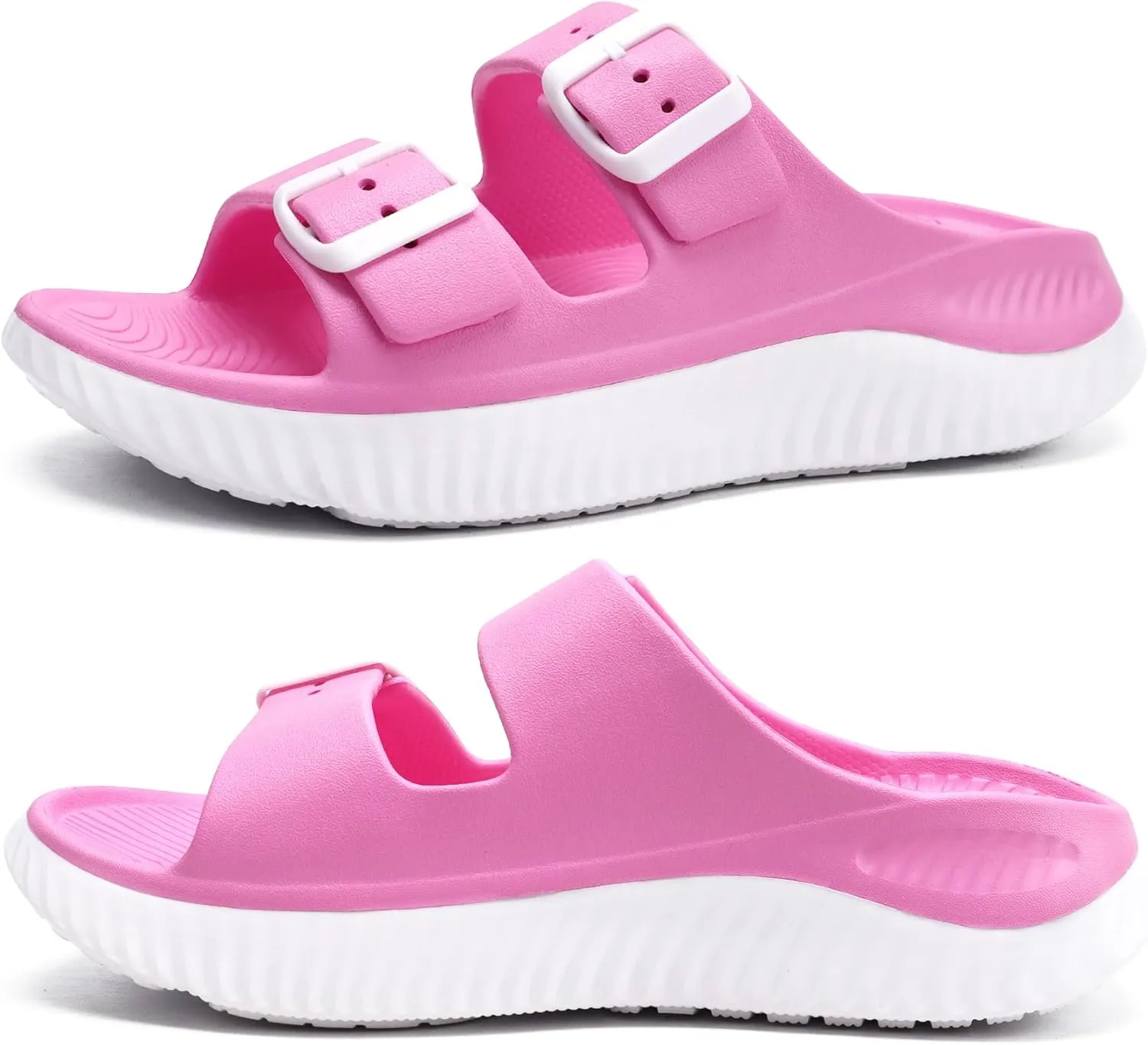 KuaiLu Womens Recovery Sandals With Comfortable Plantar Fasciitis Arch Support Ladies Orthopedic Slides Open Toe Slip On Thick Soft Cushion Slippers Summer Pool Beach Sandles