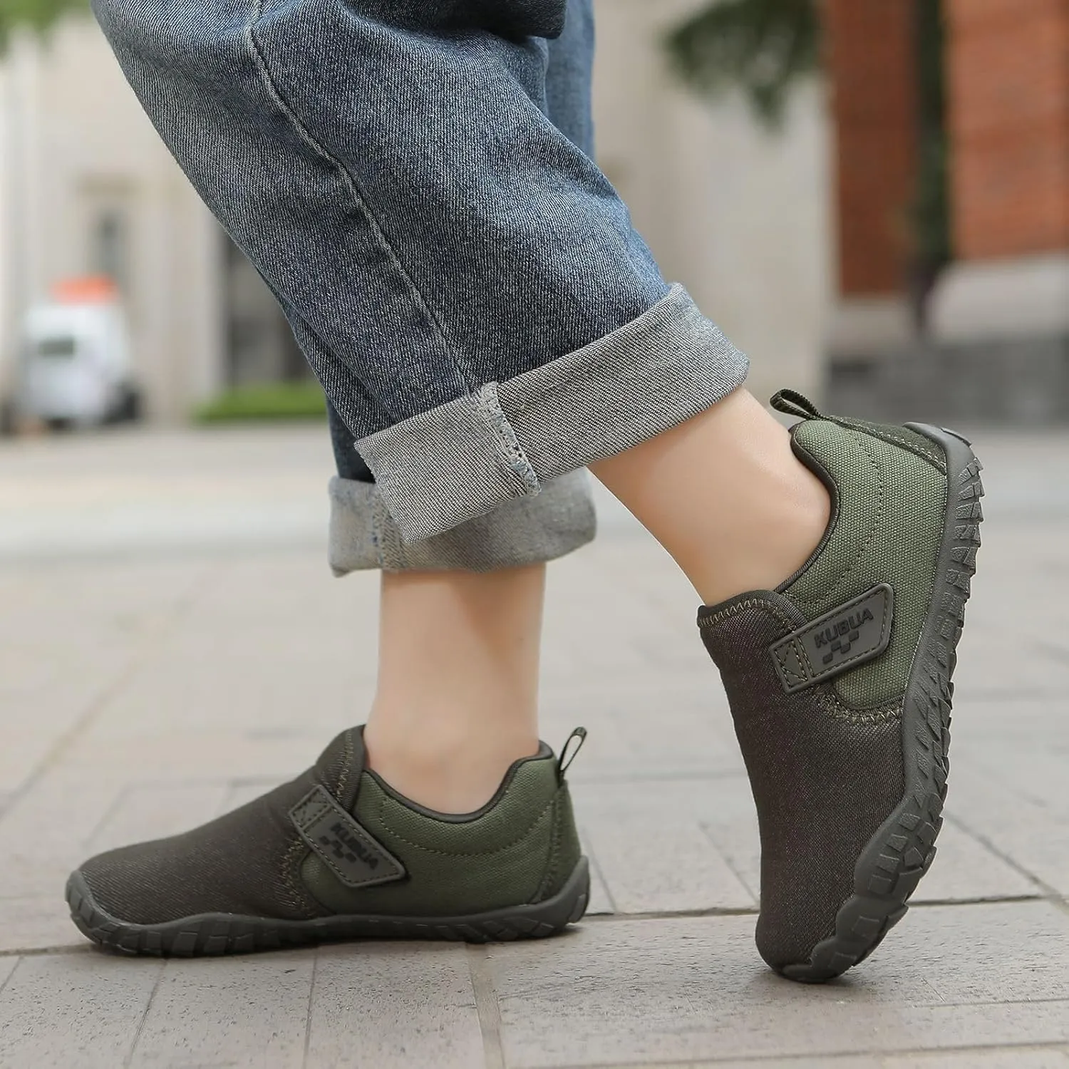 KUBUA Kids Barefoot Shoes Boys Girls Slip On Minimalist Sneakers for Walking Tennis Athletic Hiking Toddler Little Big Kid