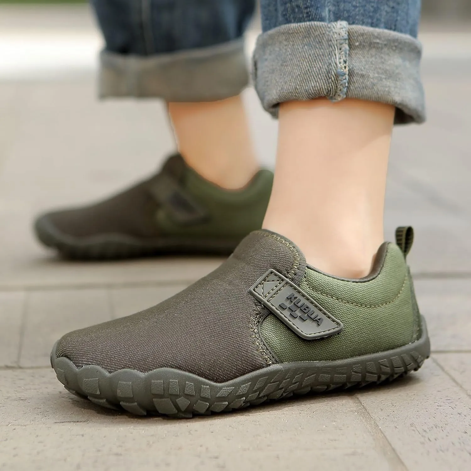 KUBUA Kids Barefoot Shoes Boys Girls Slip On Minimalist Sneakers for Walking Tennis Athletic Hiking Toddler Little Big Kid