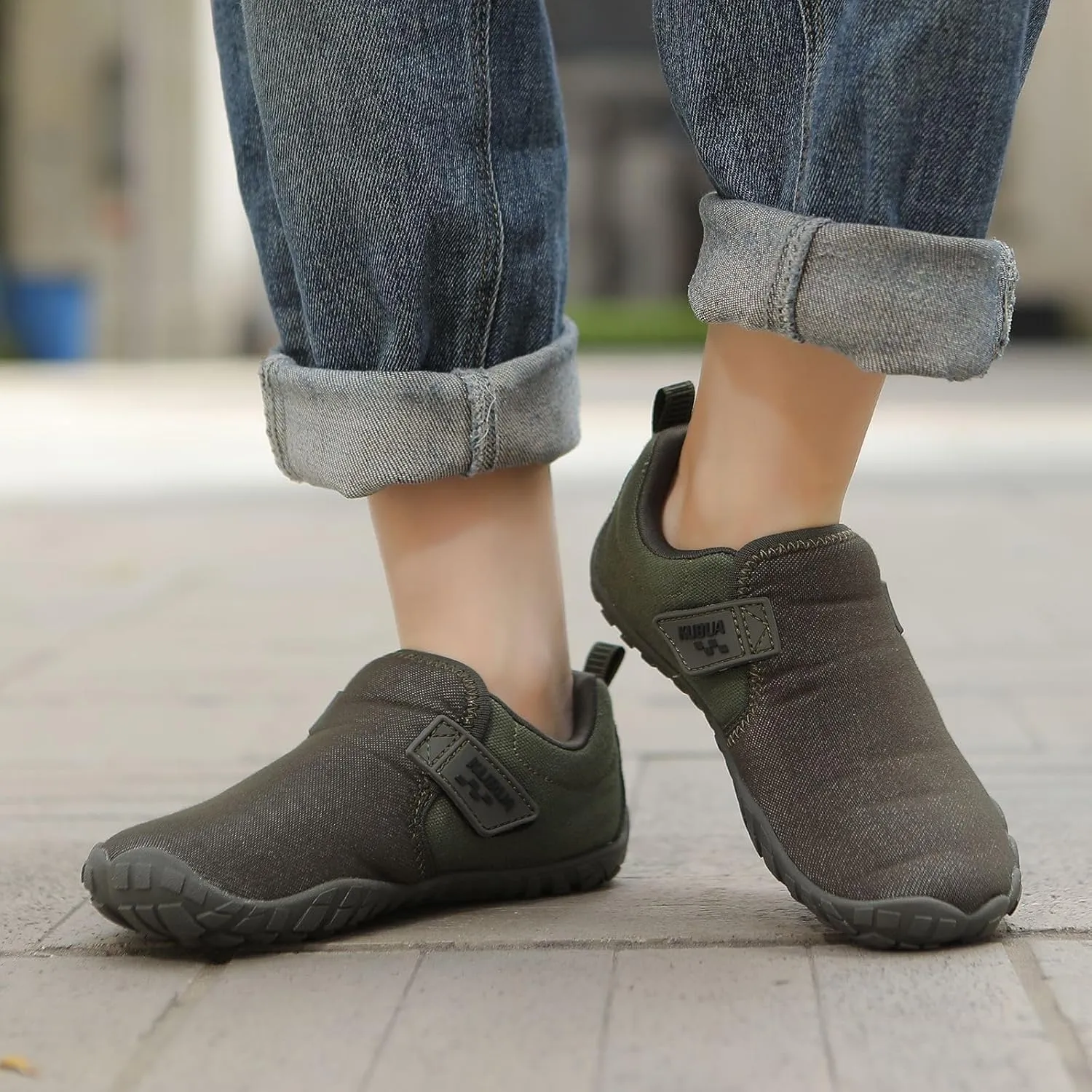 KUBUA Kids Barefoot Shoes Boys Girls Slip On Minimalist Sneakers for Walking Tennis Athletic Hiking Toddler Little Big Kid