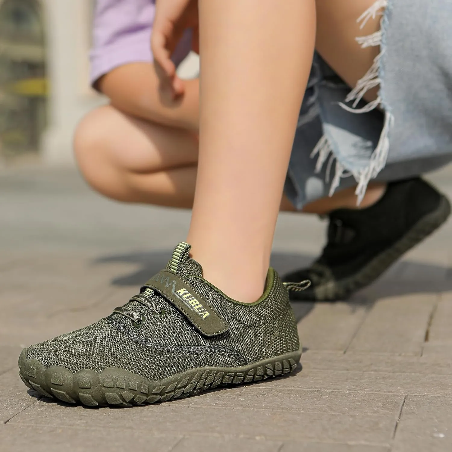 KUBUA Kids Barefoot Shoes Boys Girls Sneakers Naturally Splay Shoes Toddler Little Big Kid
