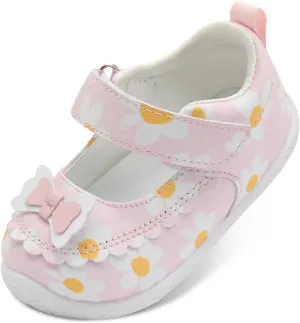 L-RUN Toddler Girl Mary Jane Dress Shoes Little Girls Uniform School Shoes Non-Slip Ballet Flats Flower Girls Shoes for Wedding Party Concert