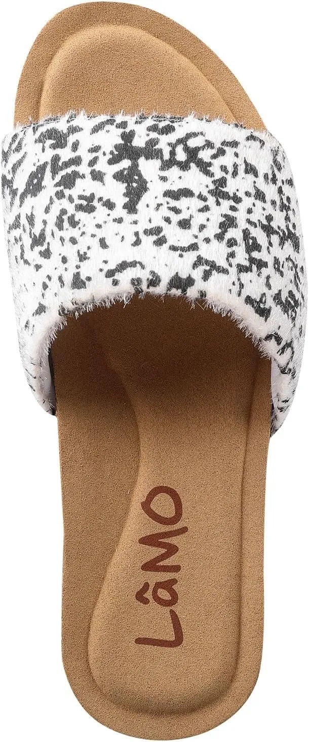 Lamo Women's Clea Slides Sandals – Lightweight Rubber and Cork Outsole, Breathable Textile and Suede Upper, All-Day Comfort and Style – Women's Slip-On Slides for women