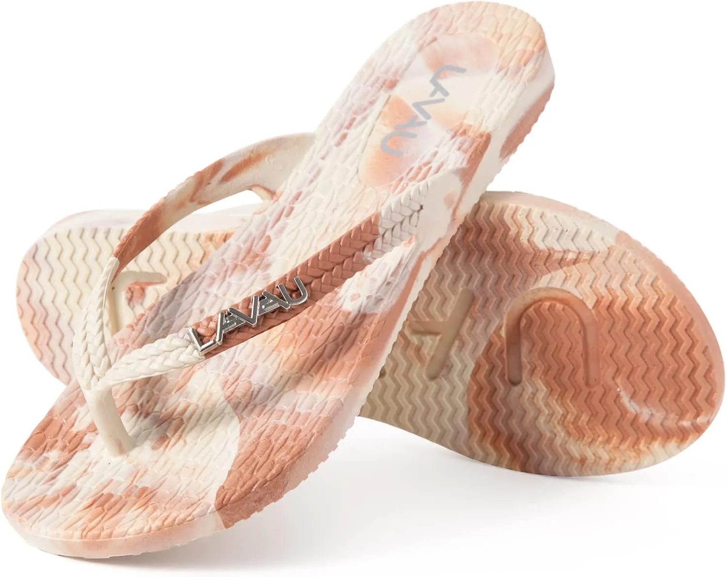 LAVAU Women Waterproof Flip Flops, Shower & Water No-Slip Sandals for Pool and Beach