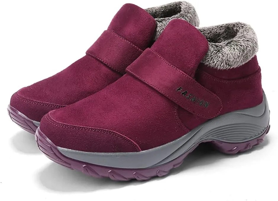 LEADER SHOW Women's Casual Comfort Walking Shoes Stylish Non-Slip Platform Work Sneakers