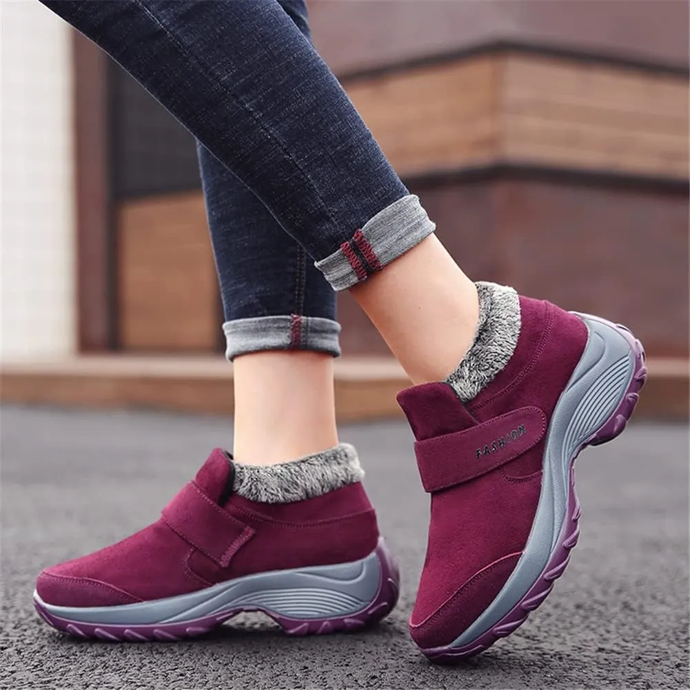 LEADER SHOW Women's Casual Comfort Walking Shoes Stylish Non-Slip Platform Work Sneakers