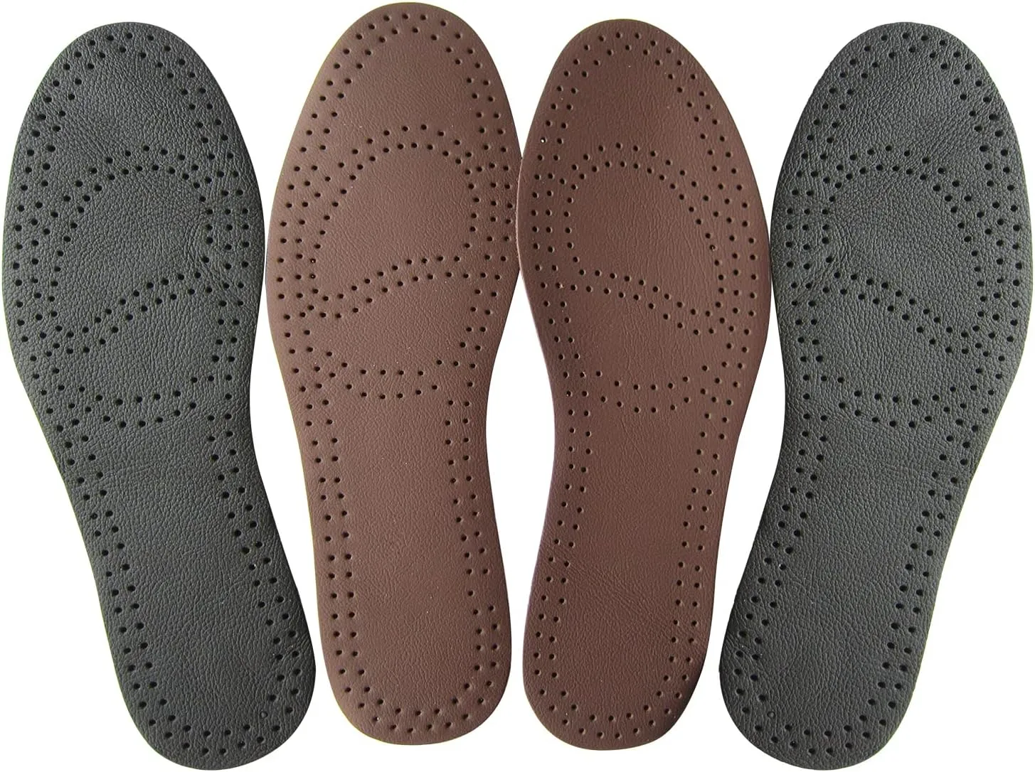 Leather Insoles for Women Black Leather Insoles for Men Thin Shoes Inserts for Dress Shoes Hiking Boots Insoles Shoe Cushi Black brown
